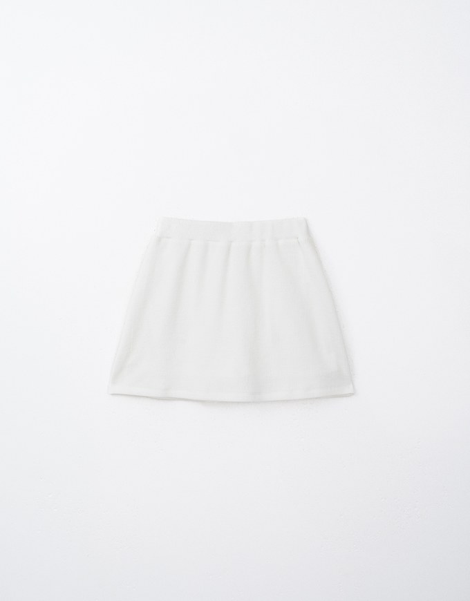 Soft Knit Elastic Mini Skirt