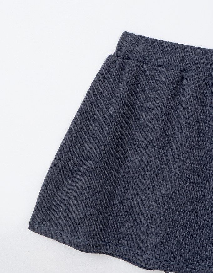 Soft Knit Elastic Mini Skirt