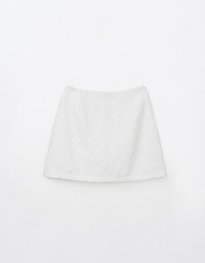 Textured Glitter Woolen Mini Skirt