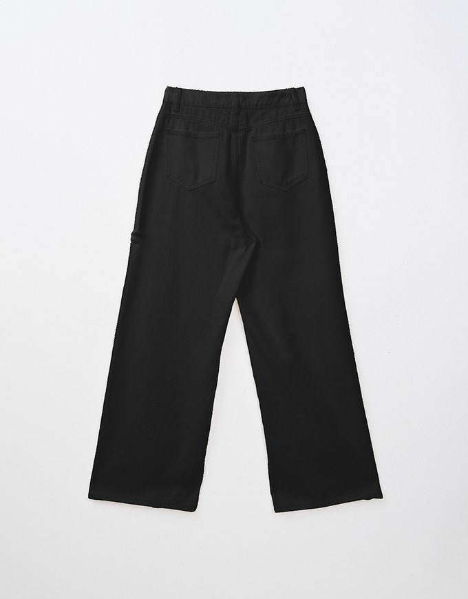 Classic Distressed High Waisted Wide Pants Culottes