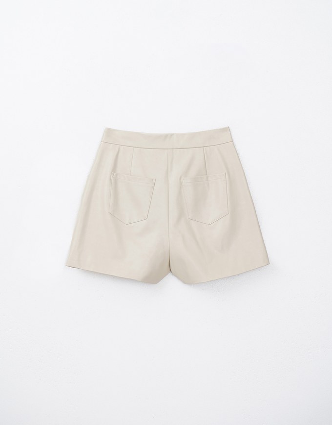 Minimalist Edgy Faux Leather Shorts