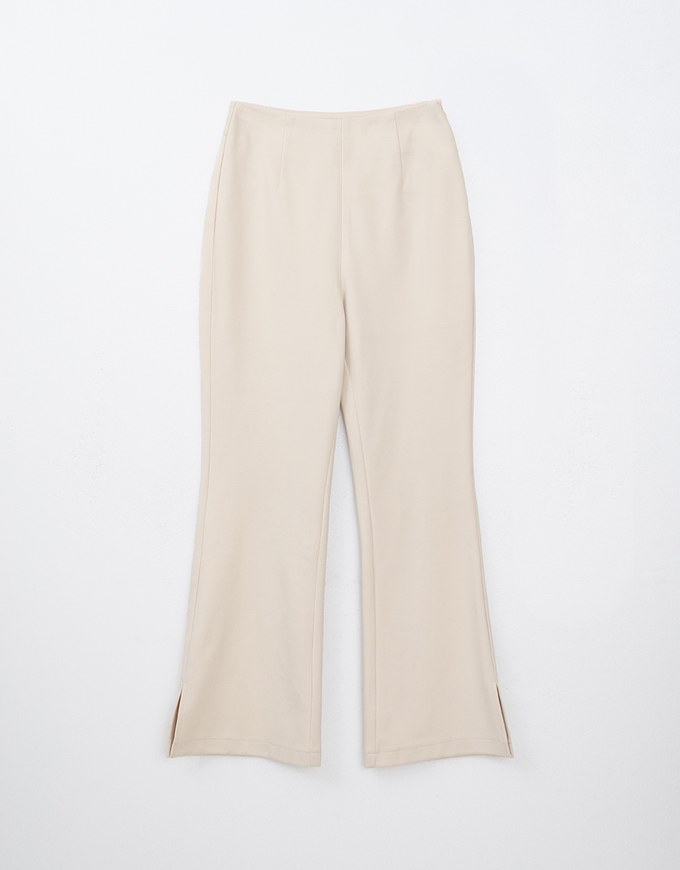 High Waist Cotton Skinny Flare Pants