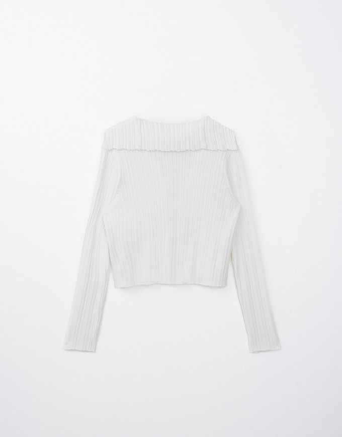 Sailor Collar Tie Knit Top