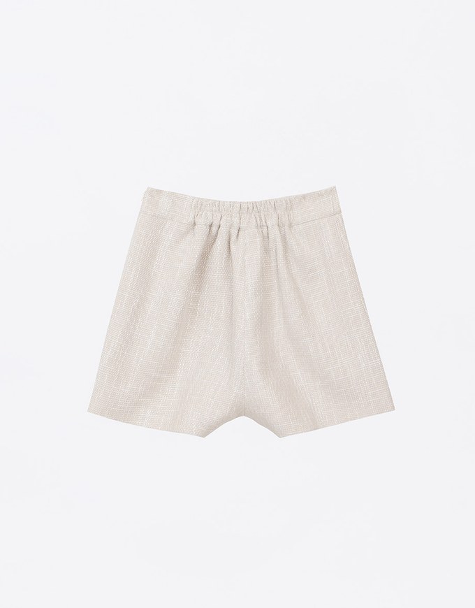 High Waist Chic Tweed Textured Shorts