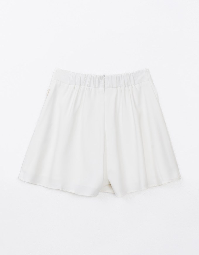 High Waist Asymmetrical Hem Mini Skort