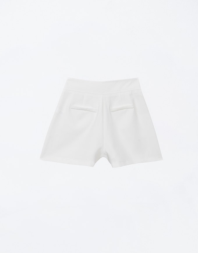 Lightweight Contrast Stitching High Waist Shorts