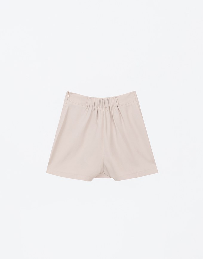 Asymmetric Front Side Button Skort