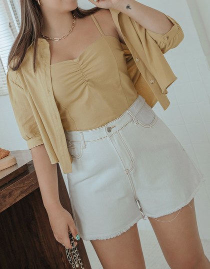 Iconic Seamline Ripped Shorts