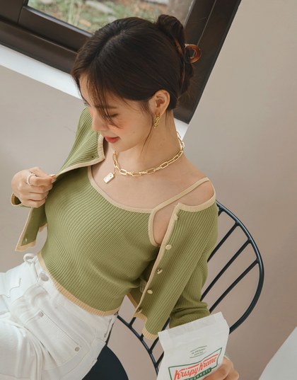 Refined Two Piece Knitted Top