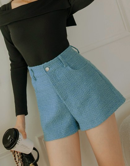 Classic Tweed Textured Shorts