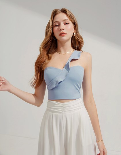 One Shoulder Cami Top (With Padding)