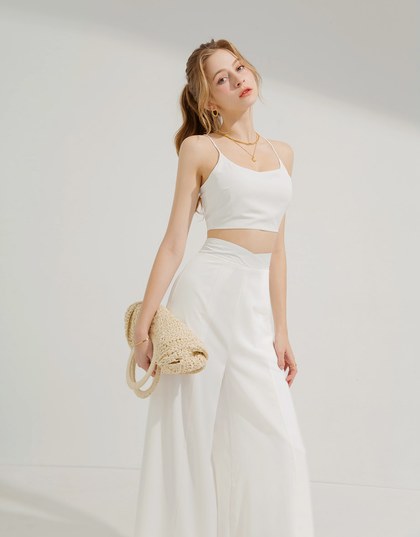 ONE TONE Wide Hem Trousers Set Wear (With Padding)