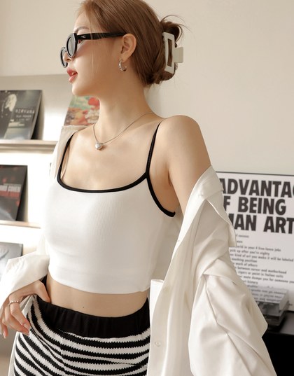 Contrast Color Cami Top (With Padding)