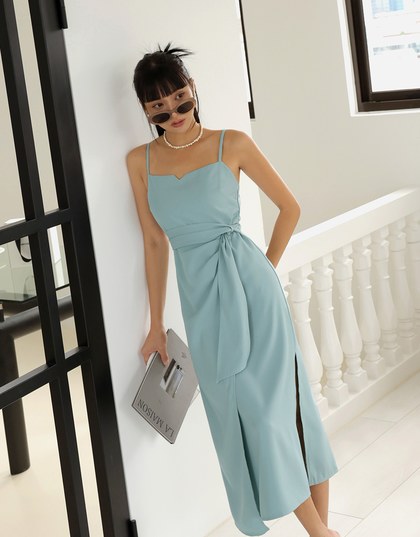 Casual Strappy Thin Shoulder Maxi Dress