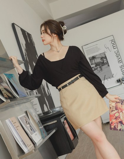 Double Pocket Cargo Style Short Skirt (with belt)