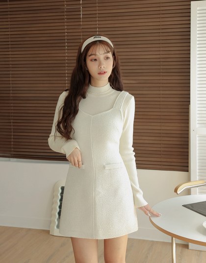 Tweed Vest Mini Dress