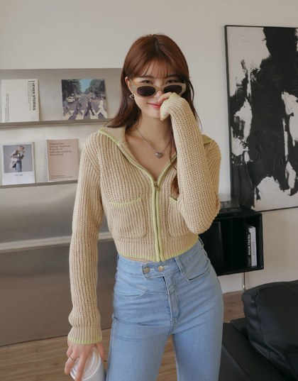 Très Chic Color Knitted Jacket