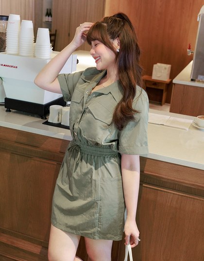 Cargo Shirt Mini Dress