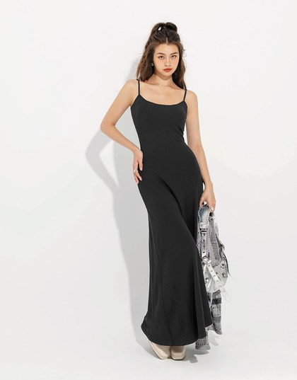 【Heat Tech】 Heating Function Bra Padded Maxi Dress