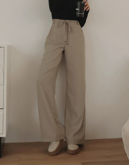 Hidden Placket Lightweight Drawstring High Waisted Wide Pants Culottes