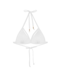 【PUSH UP】Plain Color Decorated Bikini Top Single Strap And Bra Padded