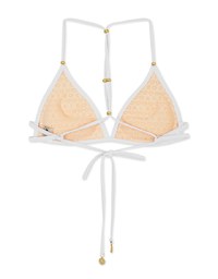 【PUSH UP】Beaded Y-Shaped Push-Up Bikini Top (Thick Padded)