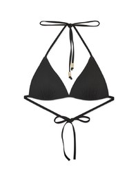 Ribbed Single Tie Strap Bikini Top (Thick Padded)