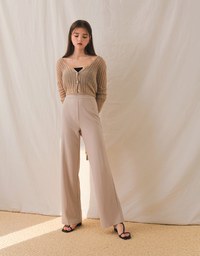 Hips Sculpting High Waisted Slimming Wide Pants