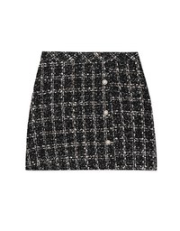 Classic Tweed Pearl-Button A-Line Skorts