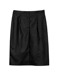 Slimming Side-Slit Faux Leather Midi Skirt