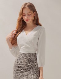 2Way Versatile Peasant Sleeves Crop Top