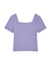 Vintage Square Neck Scrunch Fitted Top