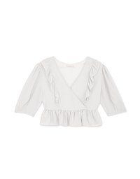 Ruffled-Layer Chiffon Peplum Top