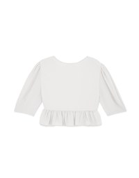 Ruffled-Layer Chiffon Peplum Top