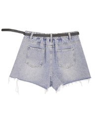 Casual Frayed Shorts (With Belt)