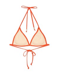 【LIGHT PUSH UP】Plain Color Bikini Top Single Strap And Thin Bra Padded