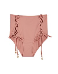 High Waisted Lace-Up Bikini Bottom