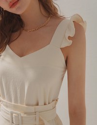 Ruffle Straps Tank Top