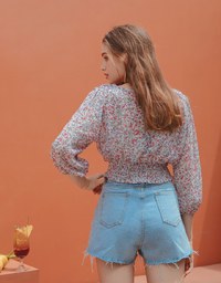 Ditsy Floral Ruffled Top