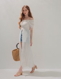 2Way Wrinkled Maxi Long Dress Top