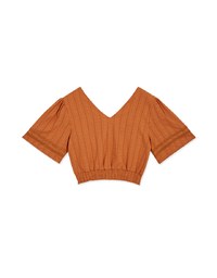 Bohème Lace Trim Elasticed Crop Top