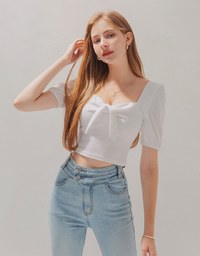 Stylish Front-Knot Crop Top