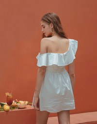 Ruffled One-Shoulder Dress