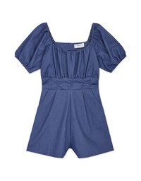 Iconic Ruched Chambray Playsuit