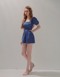 Iconic Ruched Chambray Playsuit