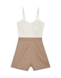 Sweet Sultry Splice Elastic Playsuit (With Bra Pads)