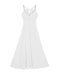 Halter With Pearl-Embellished Maxi Dress (With Sewn-In Paddings)