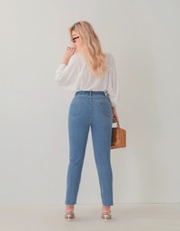 Iconic Side Slit Denim Jeans Pants