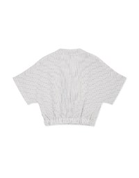 Finest Striped Cinched-Waist Blouse Shirt
