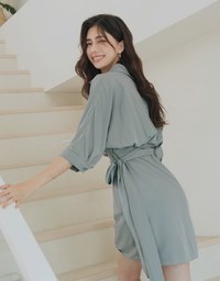 Cami Top & Tie-Side Shirt Dress Set